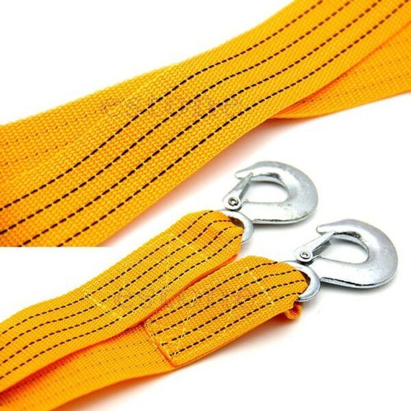 3M Heavy Duty 3 Ton Nylon Tow Rope With Forged Steel Safety Hooks