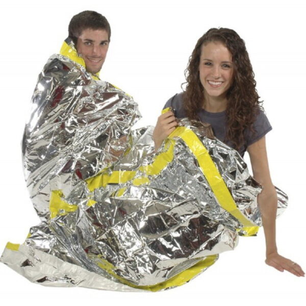 Emergency Thermal Space Foil Sleeping Bag - Reusable, Lightweight, Packable