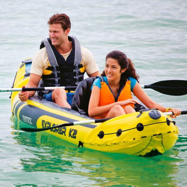 Intex Explorer K2 Inflatable Kayak - 2 Person, Includes Paddles