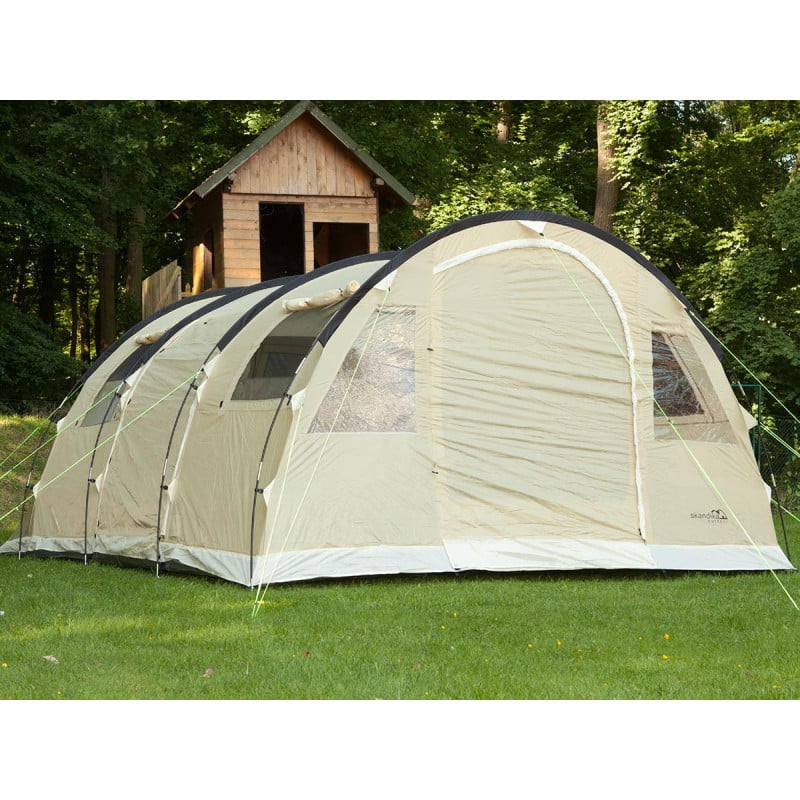 Tenda Da Campeggio Skandika Gotland 5 Protect - 18 M&sup2;, Impermeabile 5000 Mm, Per 5 Persone, Con Zanzariera