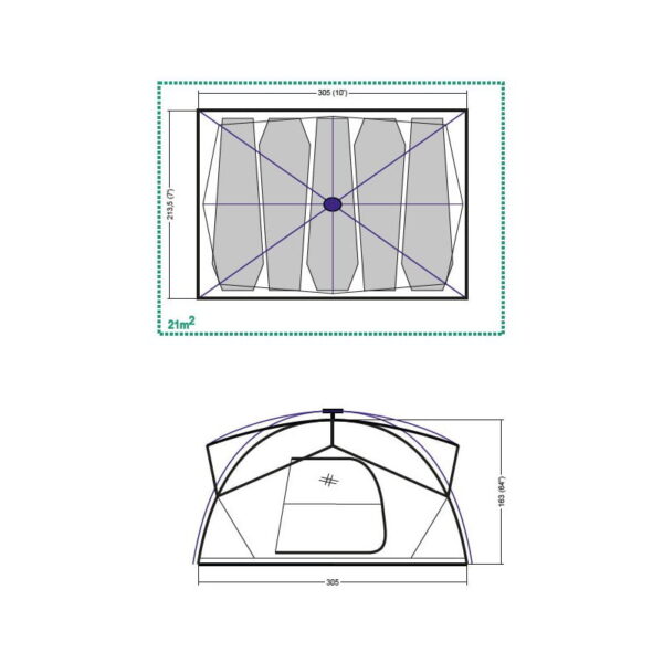 Coleman Instant Dome 5 Person Tent - 60 Sec. Erect