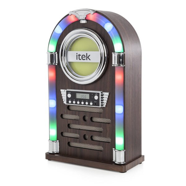 ITEK Bluetooth CD Jukebox I60018CD Wireless Hi-Fi System - Wood Finish