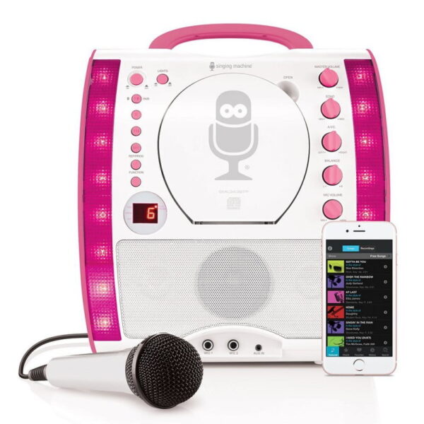 Singing Machine SML343 Karaoke With Bluetooth & CD Player - Pink - RRP £89
