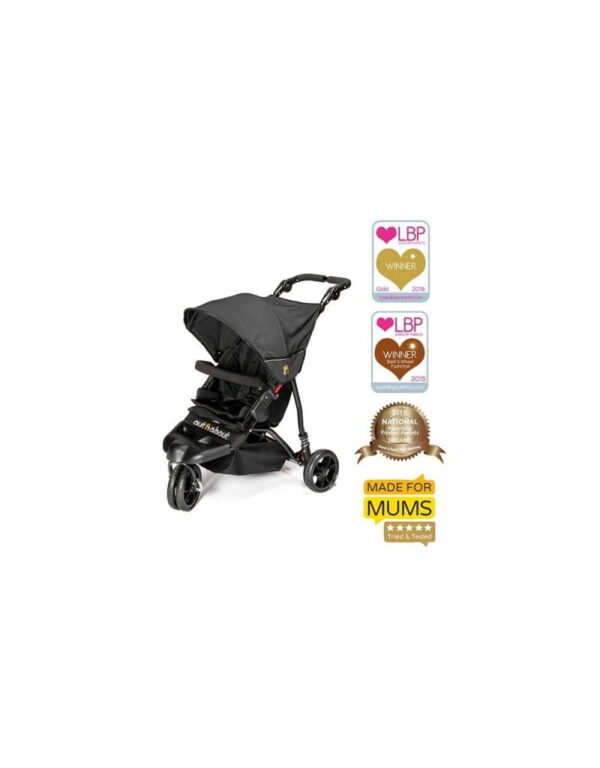 Out N About Little Nipper Single Pushchair Buggy - Jet Black