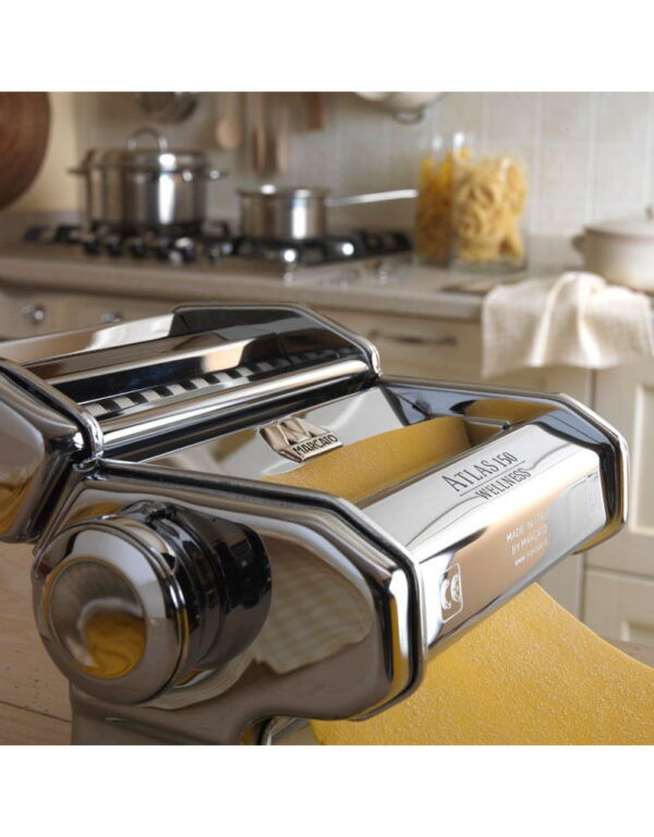 Marcato Atlas 150 Wellness Pasta Machine, 2 Rollers For Fettuccini