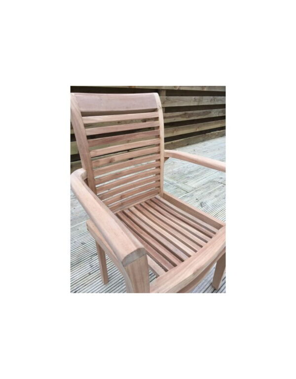 Solid Teak Stacking garden Chairs