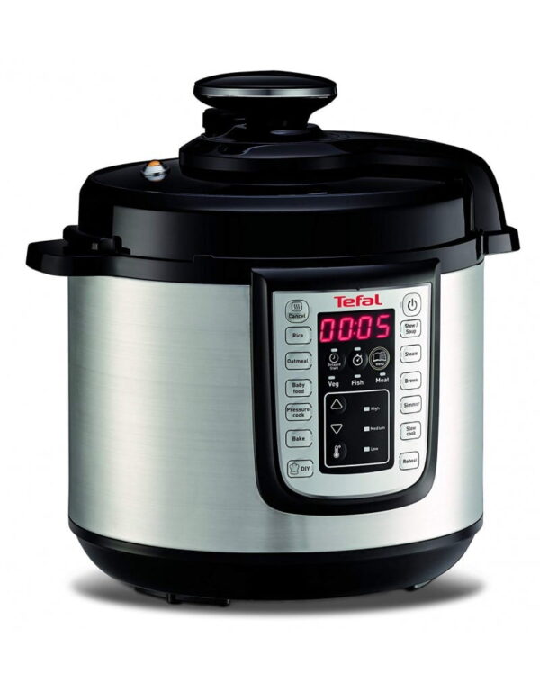 Tefal CY505E40 All-in-One CY505E40 Electric Pressure/Multi Cooker, Black/Stainless Steel