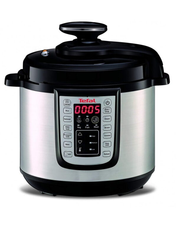 Tefal CY505E40 All-in-One CY505E40 Electric Pressure/Multi Cooker, Black/Stainless Steel