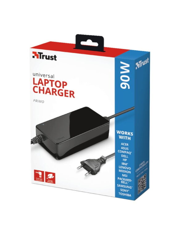 Trust Primo Universal 90W Laptop Charger - black