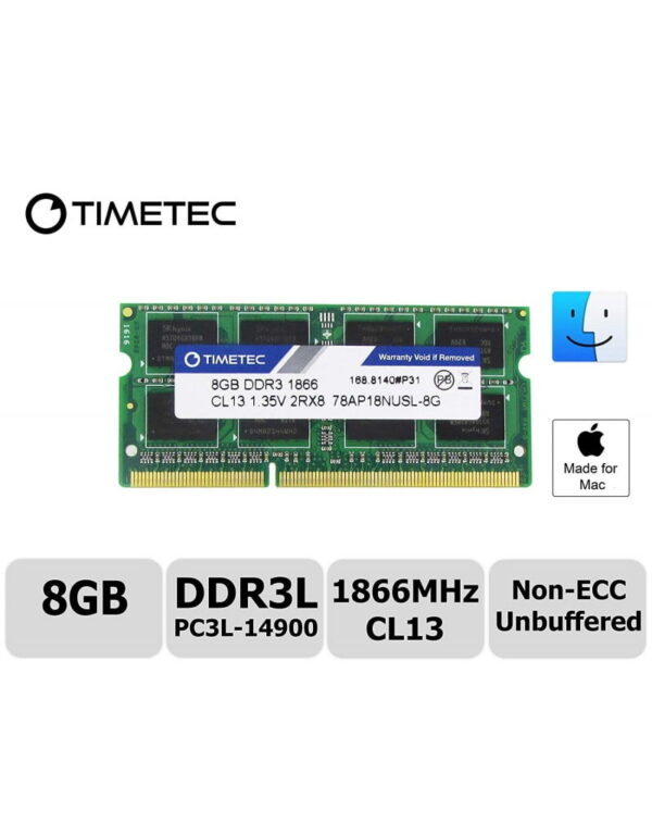 Timetec Hynix IC 8GB DDR3L 1866MHz PC3-14900 SODIMM Memory Upgrade For iMac