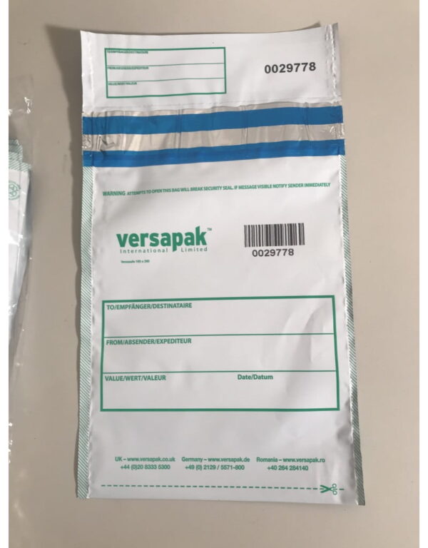 VersaPak VersaSafe Secure Seal Mail Pouches 165x260mm 6.5x10.25in