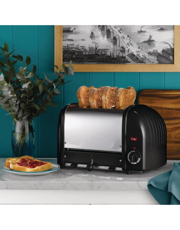 Dualit 4 Slot Vario Toaster 40344 - Black/Chrome