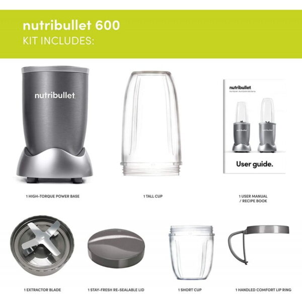 NUTRiBULLET 600 Series - Nutrient Extractor High Speed Blender - 600 W - Graphite