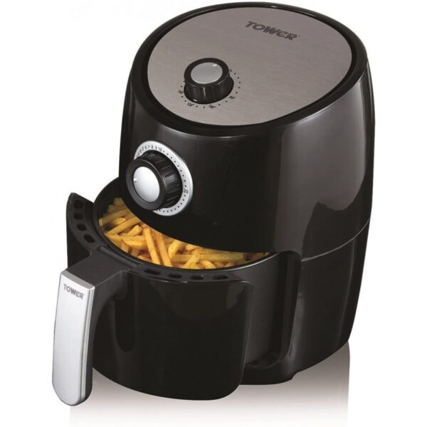 Tower Air Fryer with Rapid Air Circulation System, 1000 W, 2.2 Litre, Black