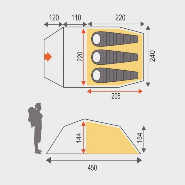 Eurohike Shadow 350 Nightfall Tent