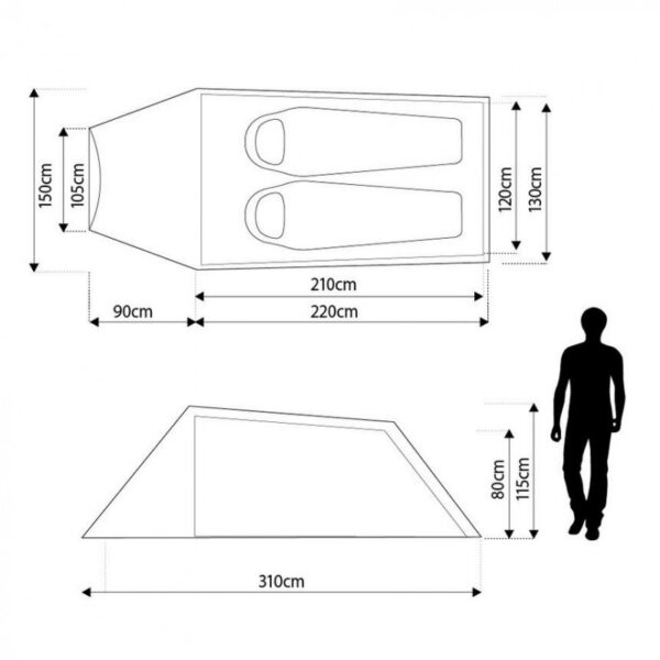 EuroHike Backpacker DLX 2 Man Tent