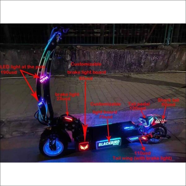 60V LED Tesla Electric Scooter - Image 6