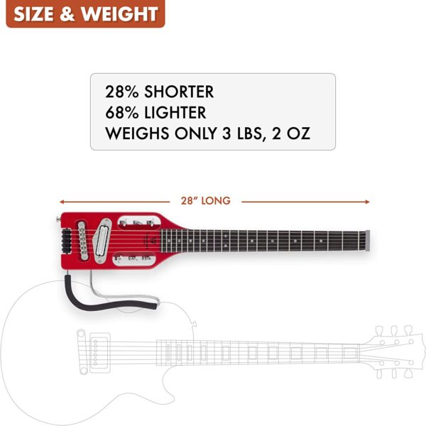 Traveler Guitar Ultra-Light Solid-Body Electric Guitar (ULE TRDG),Torino Red - Image 9