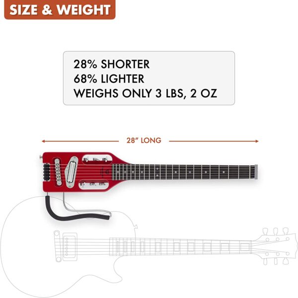 Traveler Guitar Ultra-Light Solid-Body Electric Guitar (ULE TRDG),Torino Red - Image 10