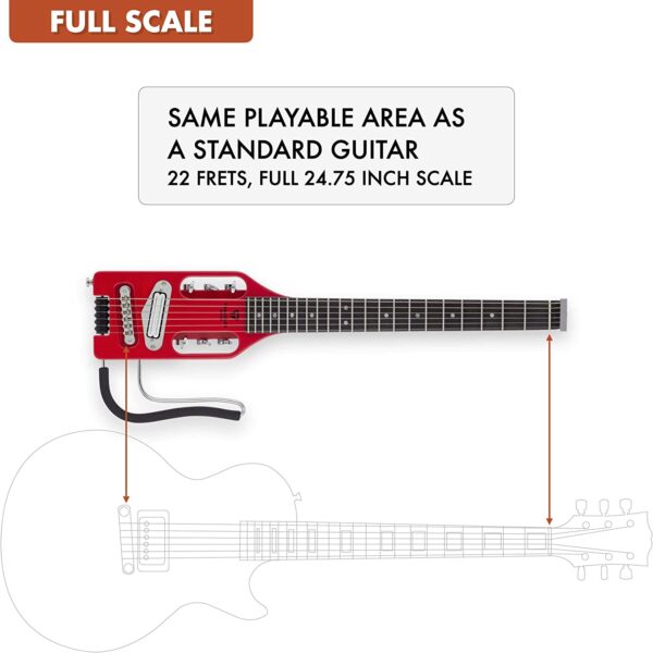 Traveler Guitar Ultra-Light Solid-Body Electric Guitar (ULE TRDG),Torino Red - Image 12